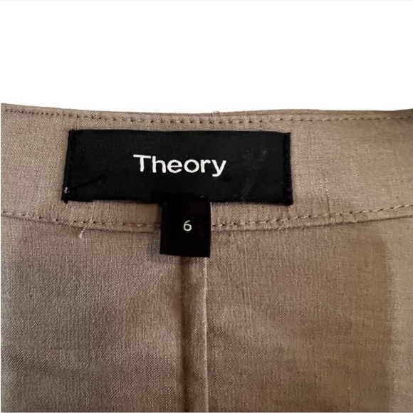 Theory linen blend cropped open blazer - Picture 5 of 6
